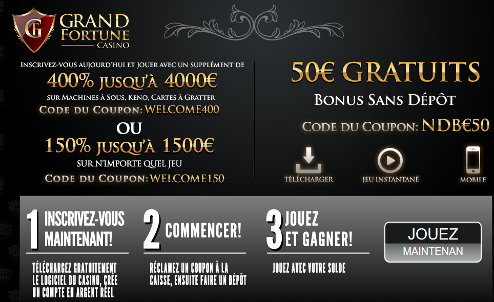 Grand Fortune | FR | Generic | 400% / 150% | $50 free chip