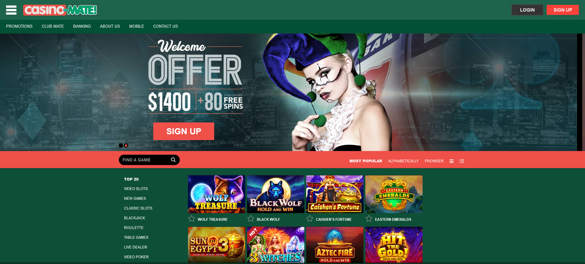 Casino-Mate-Mobile
                                                  USA Players Welcome