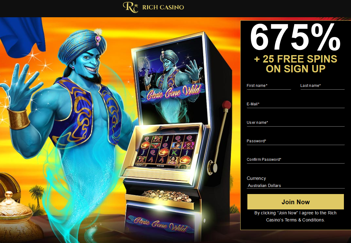 Rich Casino - 675% + 60 Free Spins